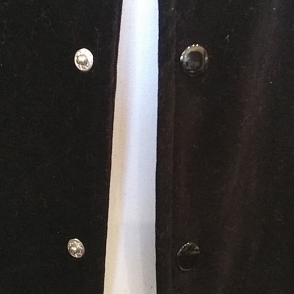 🖤Suzanne Somers Black Velvet Jacket W/Snaps Sz M - Picture 5 of 6